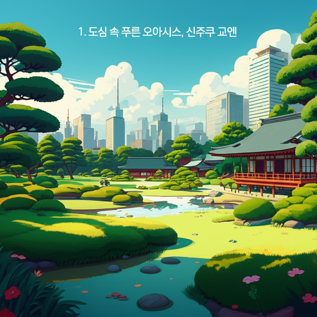 1. 도심 속 푸른 오아시스, 신주쿠 교엔