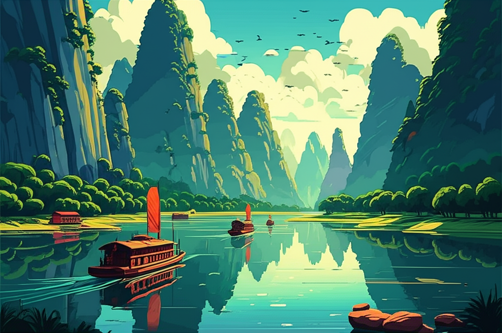 4. 리장강 (漓江, Li River - 구이린/양숴)